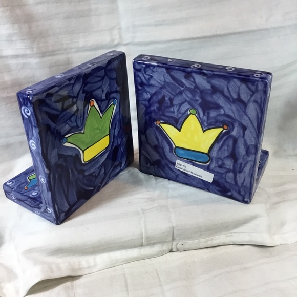 Jean Mcdermitt hand painted bookends - Picture 2 of 3